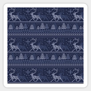 Knitted christmas pattern Sticker